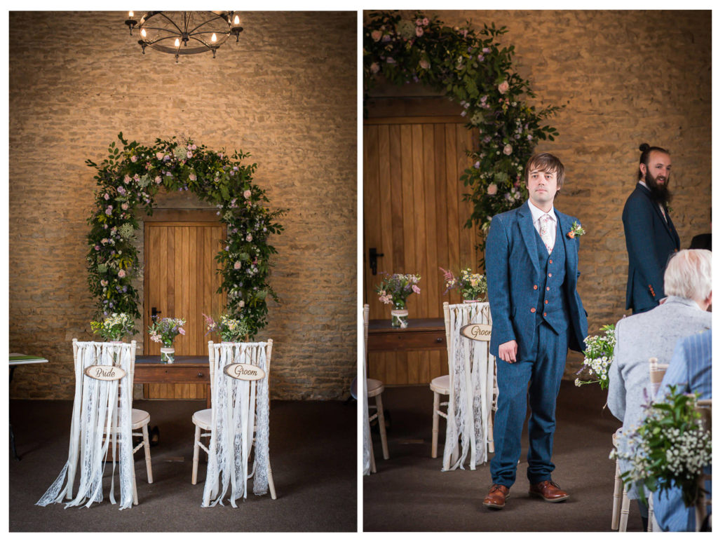 Groom at ceremony