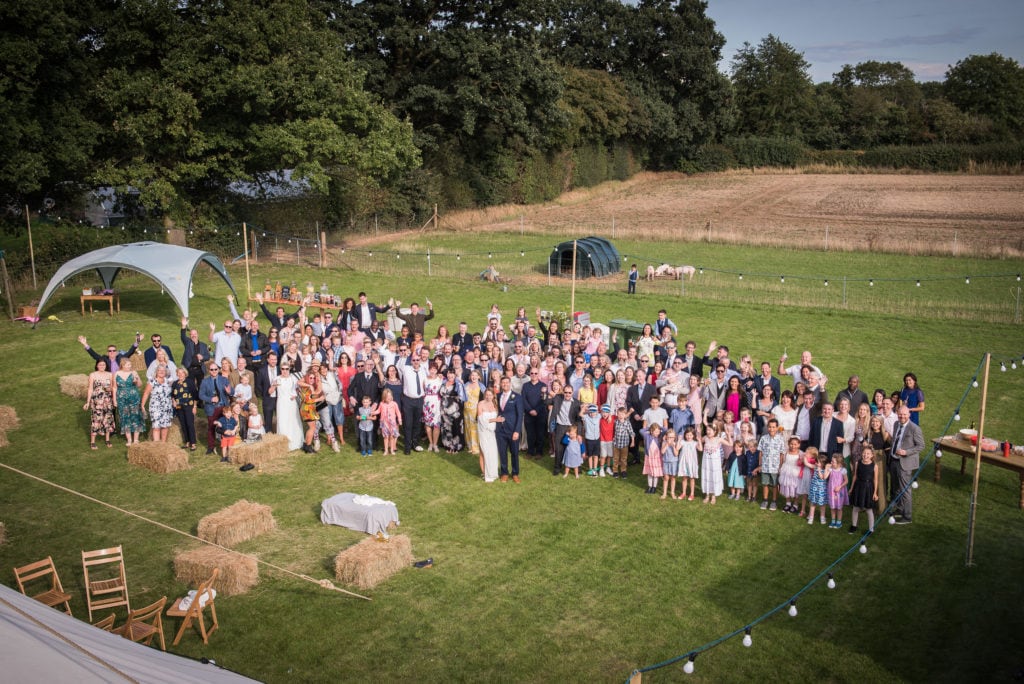 Big group wedding photo